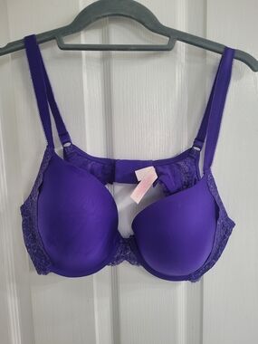 Victoria's Secret Perfect Coverage 38C Vintage Couvrant Parfait Purple Lace